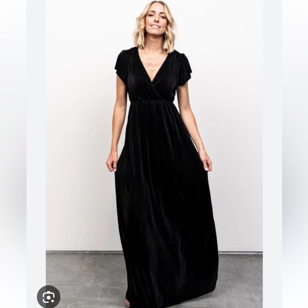 Athena pleated maxi dress- NWT